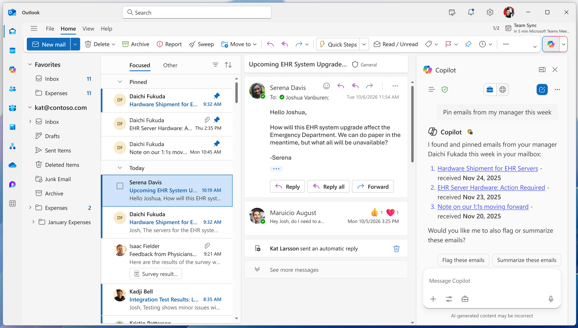 Připínání v Copilot side pane