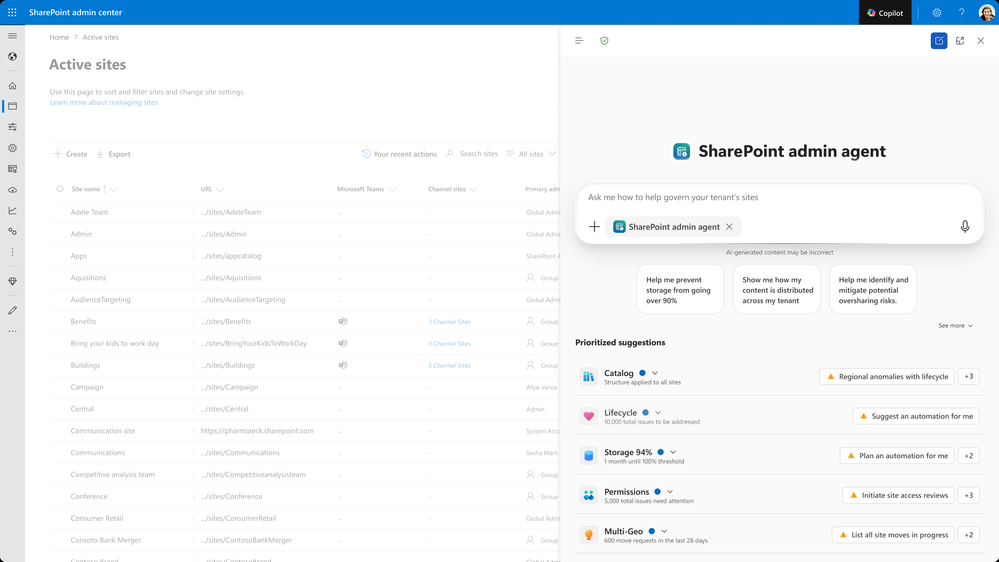 Přehled SharePoint Admin Agent