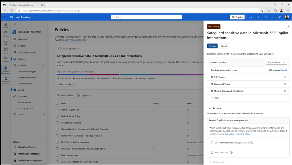 Microsoft Purview Data Loss Prevention pro web queries: ochrana citlivého webového vyhledávání