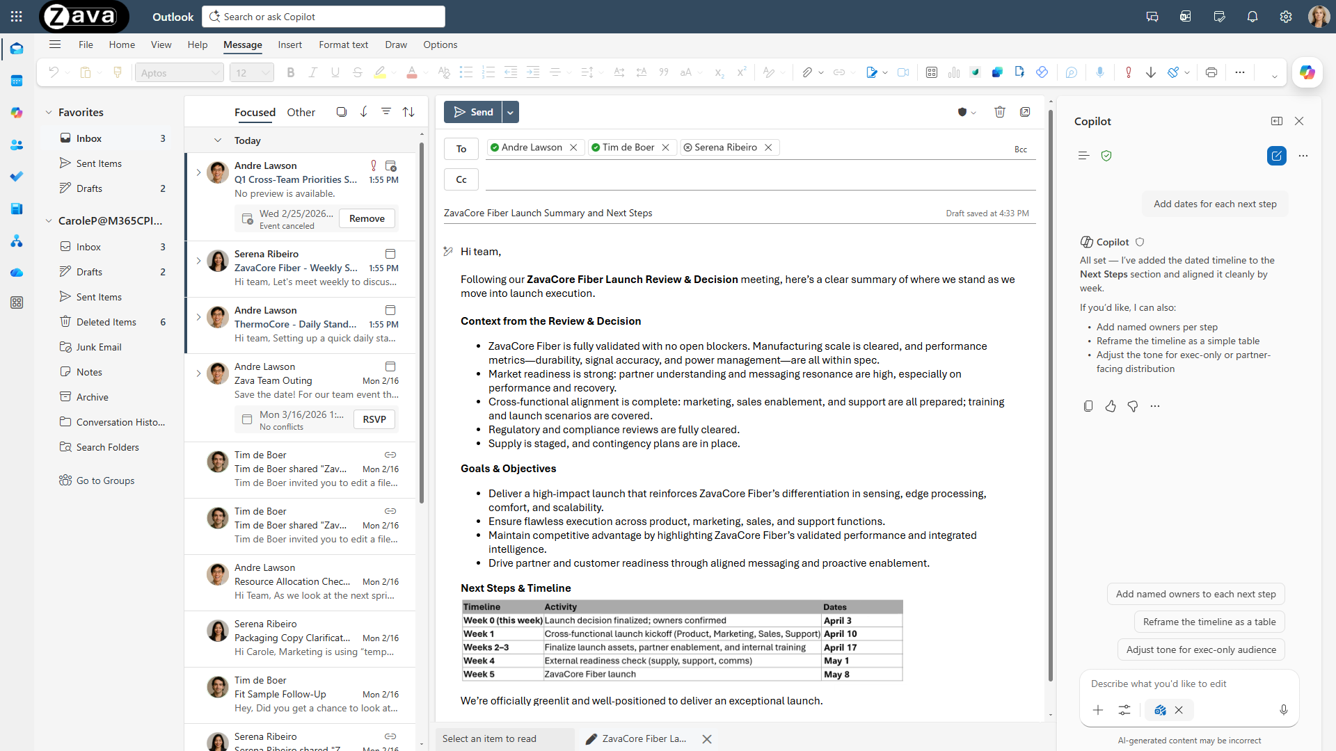 Copilot v Outlooku: Nové agentní funkce pro e-mail a kalendář
